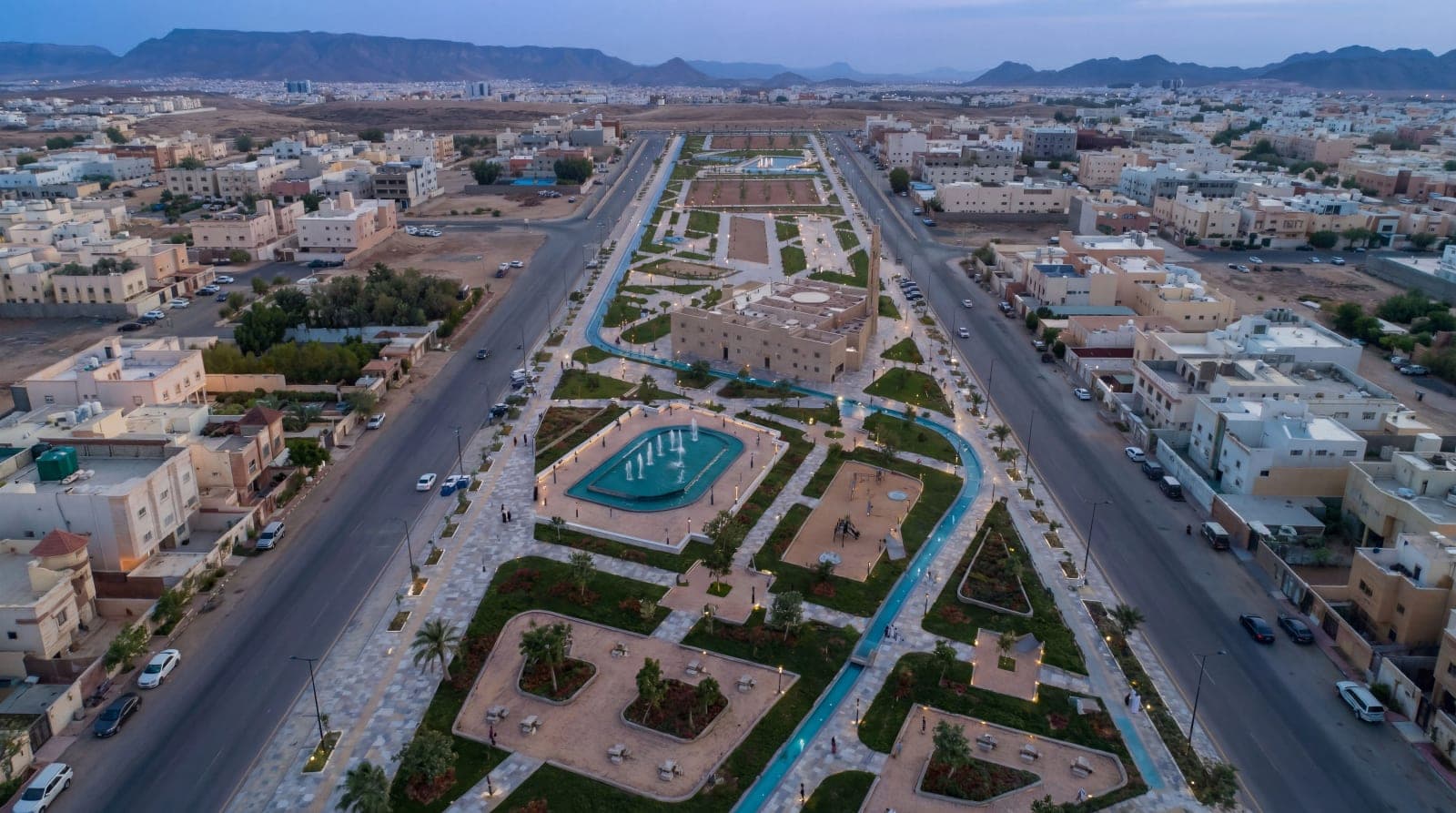 لقطة جوية شاملة للحديقة
